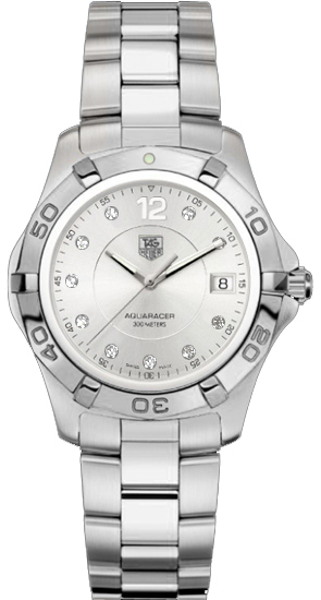 Tag Heuer Aquaracer 
Battery Operated Quartz Silver Watch WAF1117-BA0810 