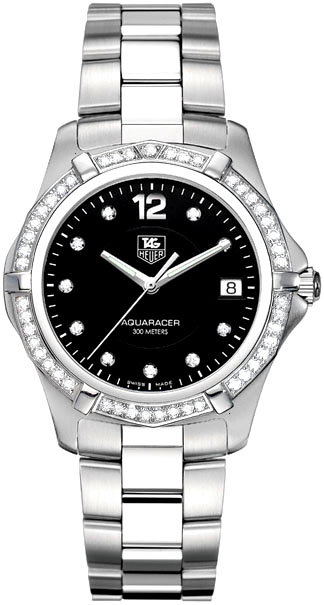 Tag Heuer Aquaracer 
Battery Operated Quartz Black Mens Watch WAF111D-BA0810 