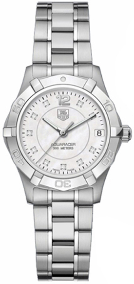 Tag Heuer Aquaracer Battery Operated Quartz Pearl White Mens Watch WAF1312.BA0817 