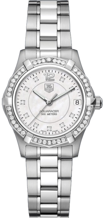 Tag Heuer Aquaracer 
Battery Operated Quartz White Ladies Watch WAF1313.BA0819 