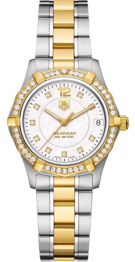 Tag Heuer Aquaracer Battery Operated Quartz White Mens Watch WAF1350-BB0820 