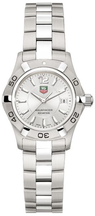 Tag Heuer Aquaracer 
Battery Operated Quartz Silver Ladies Watch WAF1412.BA0823 