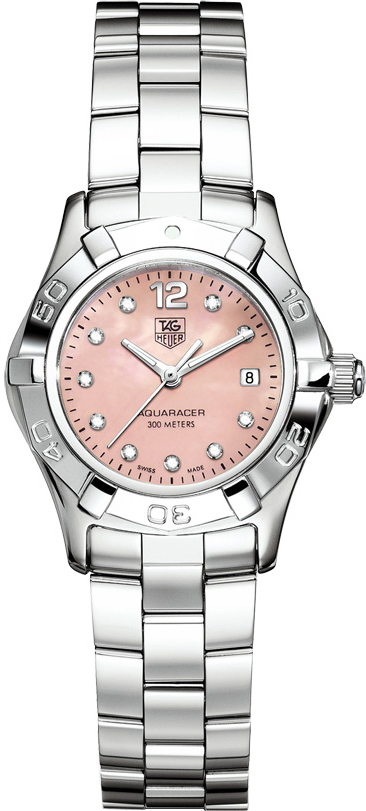 Tag Heuer Aquaracer Battery Operated Quartz Pink Watch WAF141A-BA0824 