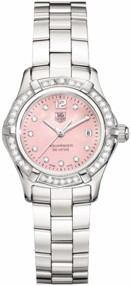 Tag Heuer Aquaracer 
Battery Operated Quartz Pink Ladies Watch WAF141B-BA0824 