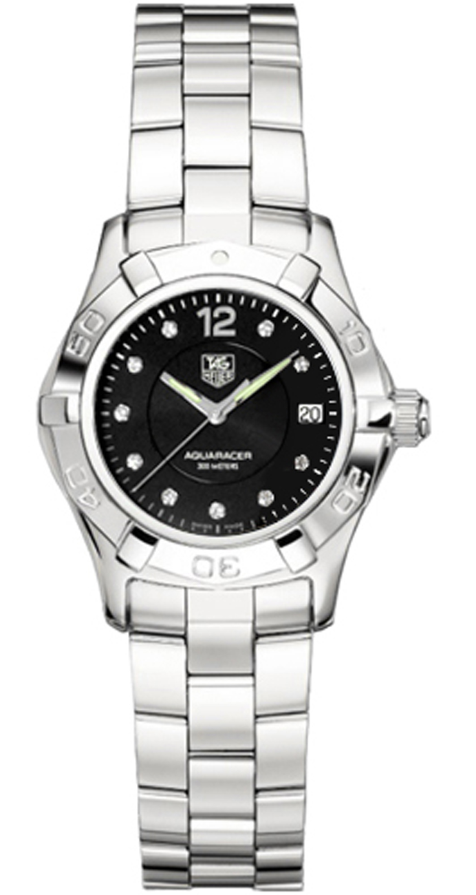 Tag Heuer Aquaracer 
Battery Operated Quartz Black Ladies Watch WAF141C-BA0824 