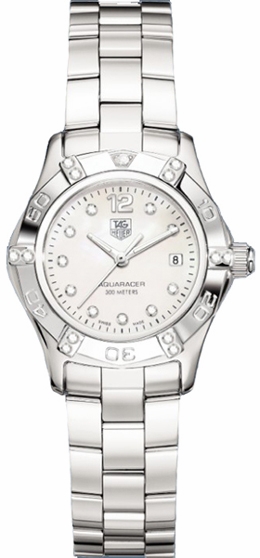 Tag Heuer Aquaracer 
Battery Operated Quartz White Ladies Watch WAF141G.BA0813 