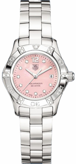 Tag Heuer Aquaracer 
Battery Operated Quartz Pink Ladies Watch WAF141H.BA0813 