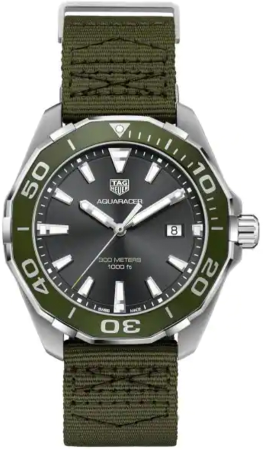 Tag Heuer Aquaracer 
Battery Operated Quartz Grey Mens Watch WAY101L.FC8222 