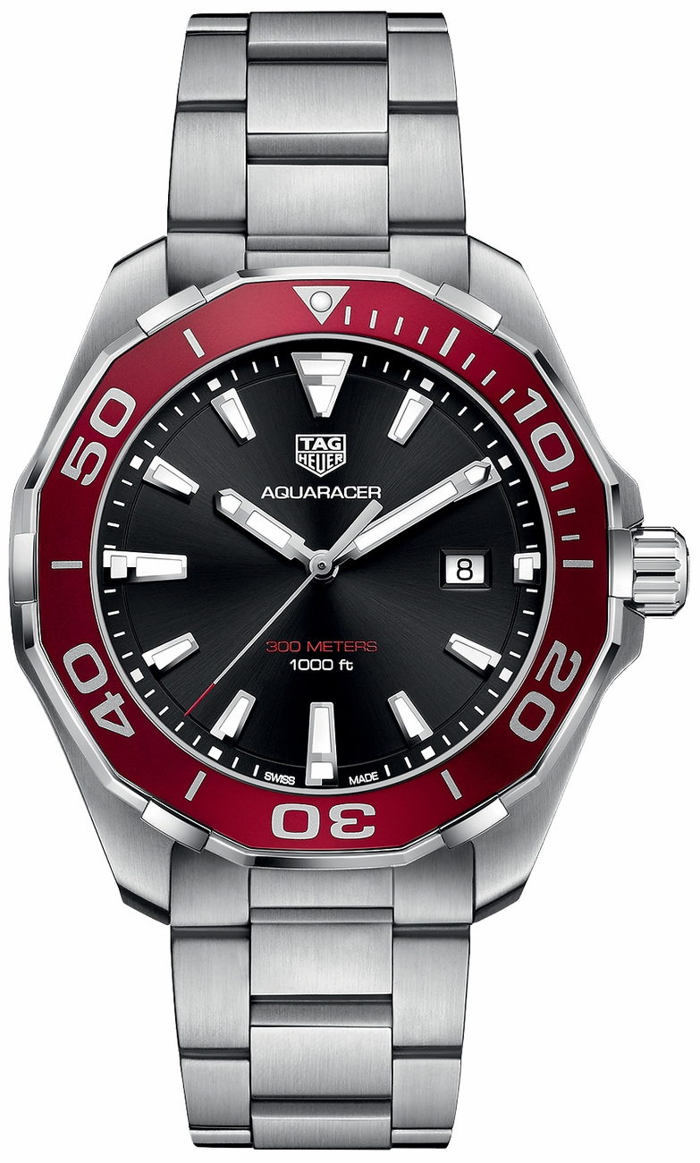 Tag Heuer Aquaracer 
Battery Operated Quartz Black Mens Watch WAY101B.BA0746 
