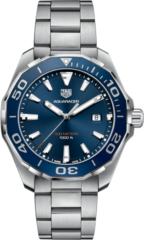 Tag Heuer Aquaracer 
Battery Operated Quartz Blue Mens Watch WAY101C.BA0746 