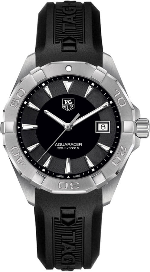 Tag Heuer Aquaracer Battery Operated Quartz Black Mens Watch WAY1110.FT8021 