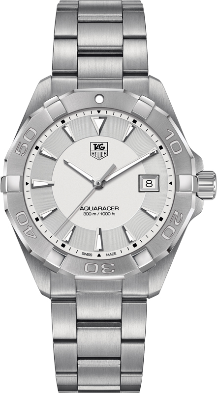 Tag Heuer Aquaracer Battery Operated Quartz Silver Mens Watch WAY1111.BA0928 