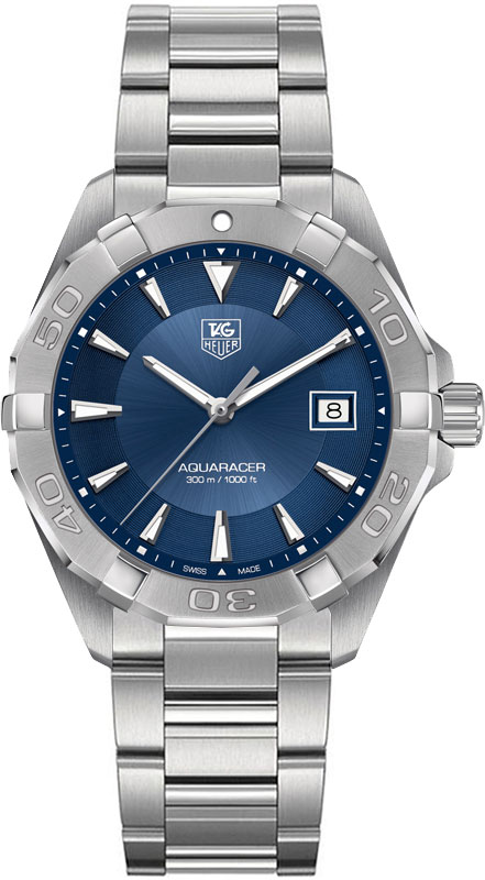 Tag Heuer Aquaracer Battery Operated Quartz Blue Mens Watch WAY1112.BA0928 