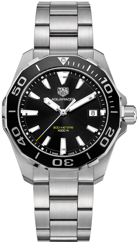 Tag Heuer Aquaracer 
Battery Operated Quartz Black Mens Watch WAY111A.BA0928 