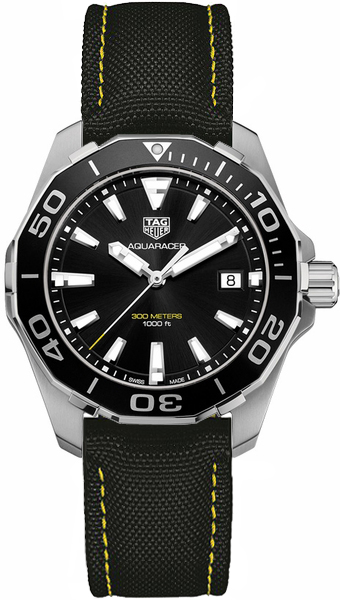 Tag Heuer Aquaracer 
Battery Operated Quartz Black Watch WAY111A-FC6362 