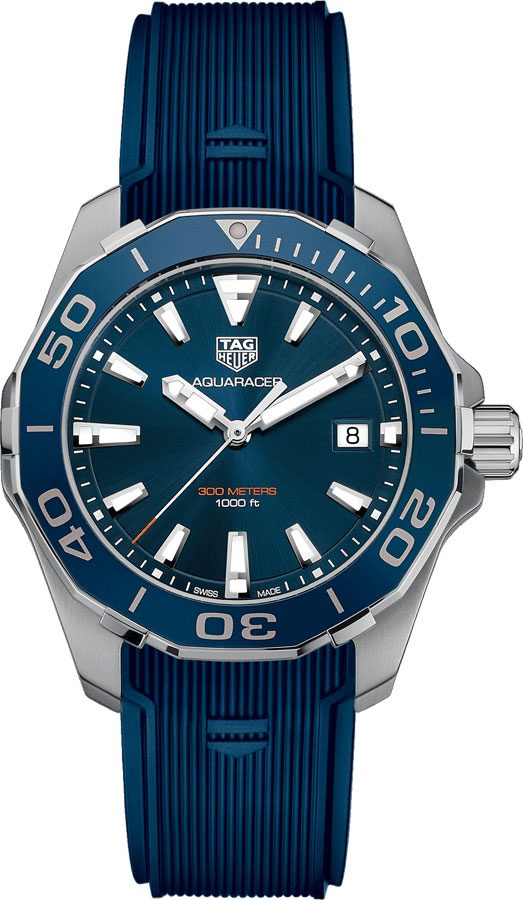 Tag Heuer Aquaracer 
Battery Operated Quartz Blue Mens Watch WAY111C.FT6155 