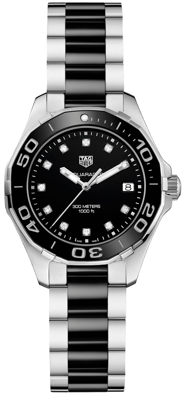 Tag Heuer Aquaracer 
Battery Operated Quartz Black Ladies Watch WAY131C.BA0913 