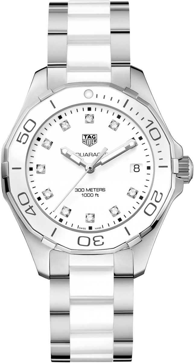 Tag Heuer Aquaracer 
Battery Operated Quartz White Ladies Watch WAY131D.BA0914 