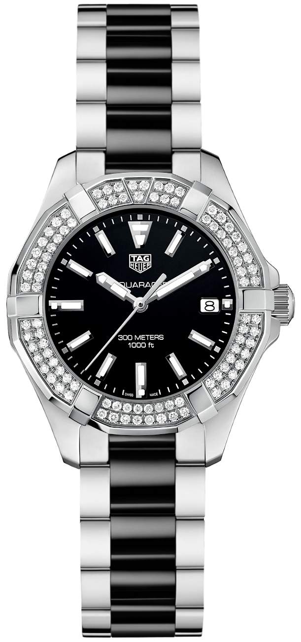 Tag Heuer Aquaracer 
Battery Operated Quartz Black Ladies Watch WAY131E.BA0913 