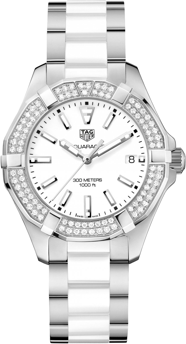 Tag Heuer Aquaracer 
Battery Operated Quartz White Ladies Watch WAY131F.BA0914 
