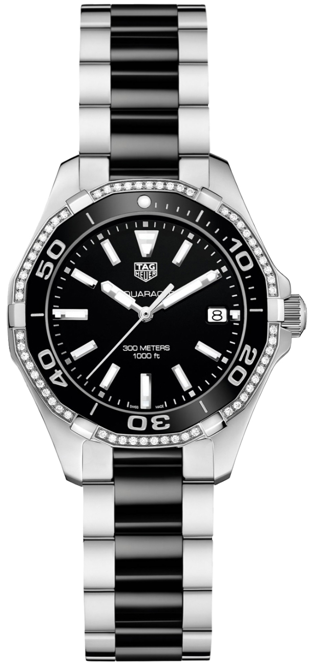 Tag Heuer Aquaracer 
Battery Operated Quartz Black Ladies Watch WAY131G.BA0913 