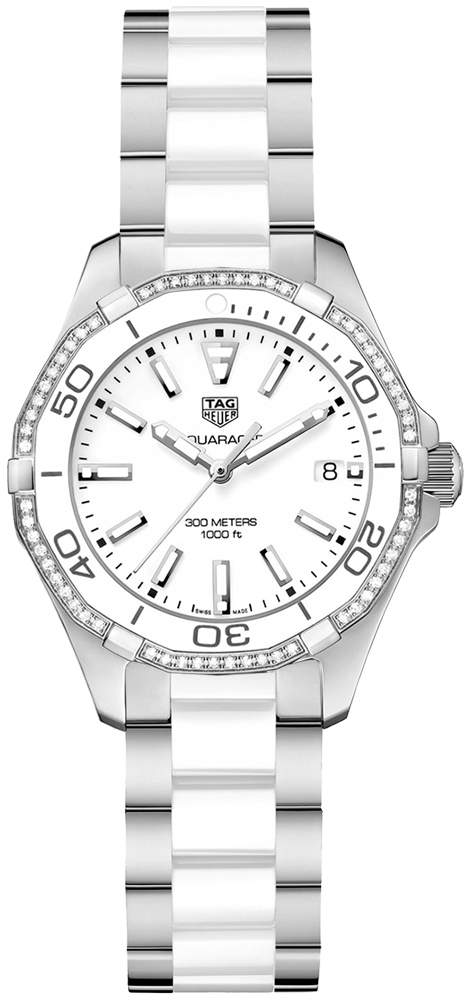 Tag Heuer Aquaracer 
Battery Operated Quartz White Ladies Watch WAY131H.BA0914 