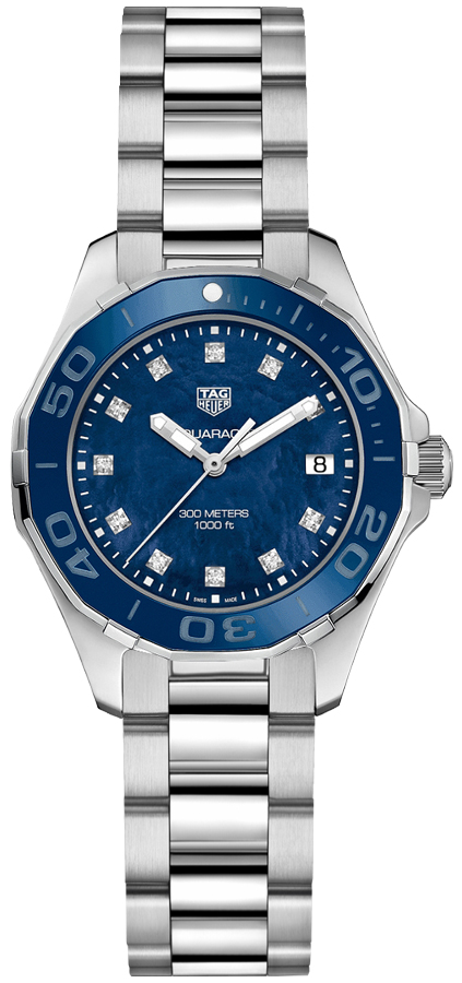 Tag Heuer Aquaracer 
Battery Operated Quartz Blue Ladies Watch WAY131L.BA0748 