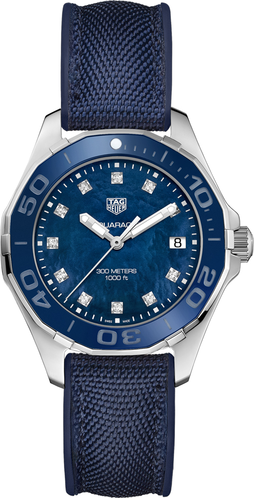 Tag Heuer Aquaracer 
Battery Operated Quartz Blue Ladies Watch WAY131L.FT6091 