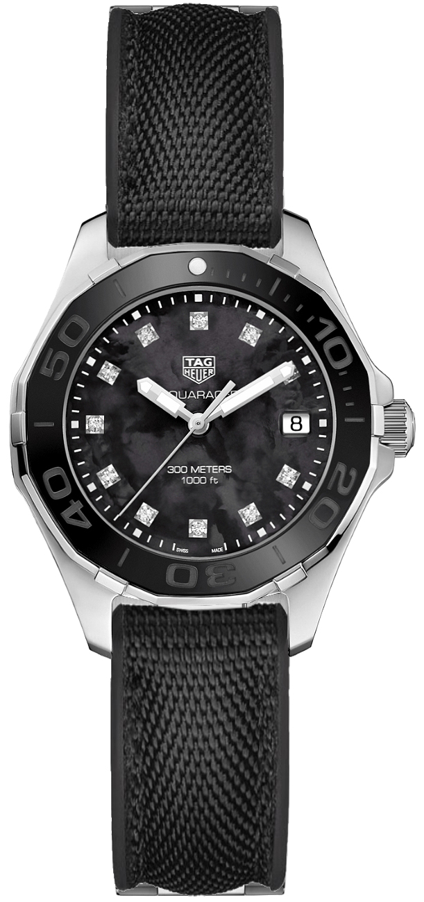 Tag Heuer Aquaracer 
Battery Operated Quartz Black Ladies Watch WAY131M.FT6092 
