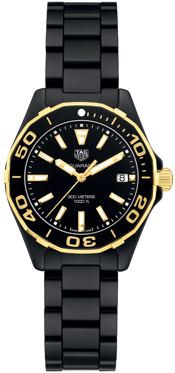 Tag Heuer Aquaracer 
Battery Operated Quartz Black Ladies Watch WAY1321.BH0743 