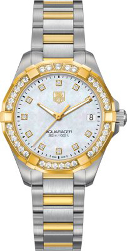 Tag Heuer Aquaracer 
Battery Operated Quartz Pearl White Ladies Watch WAY1353-BD0917 