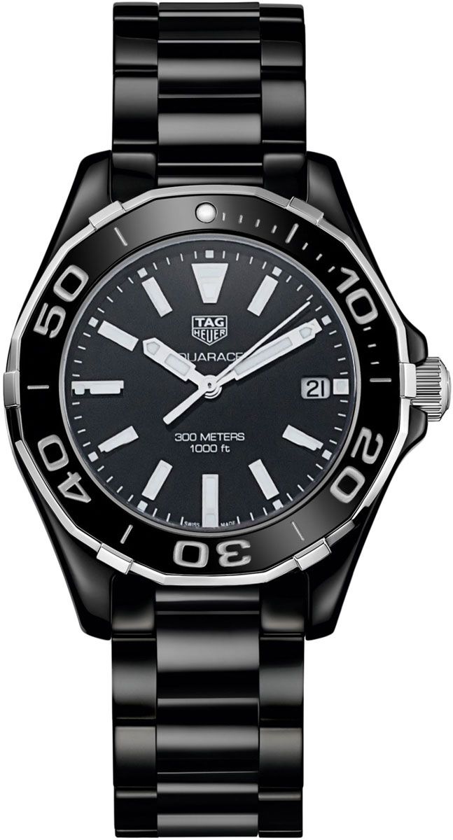 Tag Heuer Aquaracer 
Battery Operated Quartz Black Ladies Watch WAY1390.BH0716 