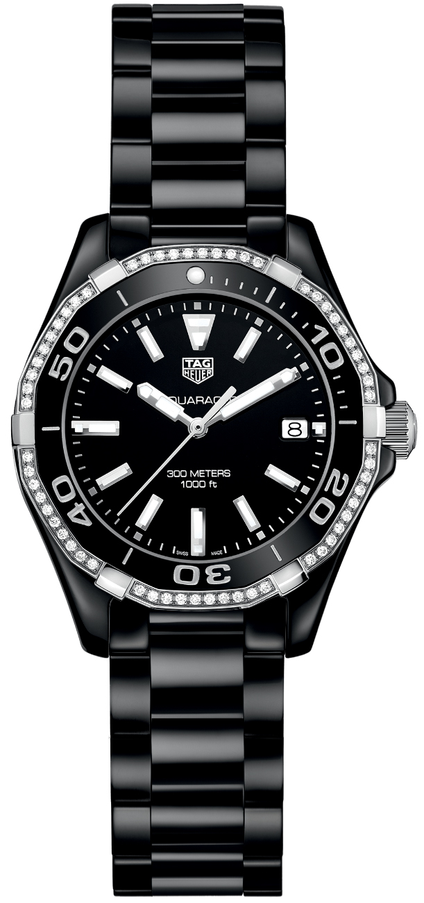 Tag Heuer Aquaracer 
Battery Operated Quartz Black Ladies Watch WAY1395.BH0716 