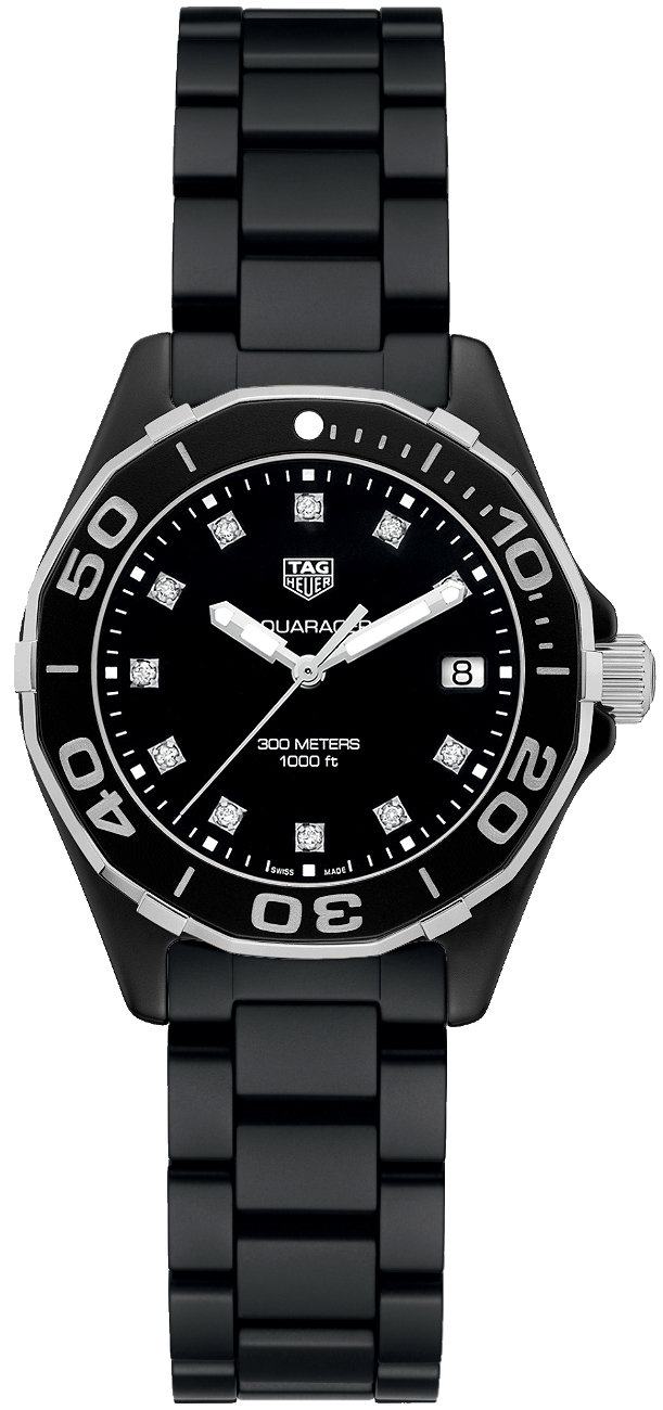 Tag Heuer Aquaracer 
Battery Operated Quartz Black Ladies Watch WAY1397.BH0743 