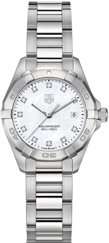 Tag Heuer Aquaracer 
Battery Operated Quartz White Ladies Watch WAY1413.BA0920 
