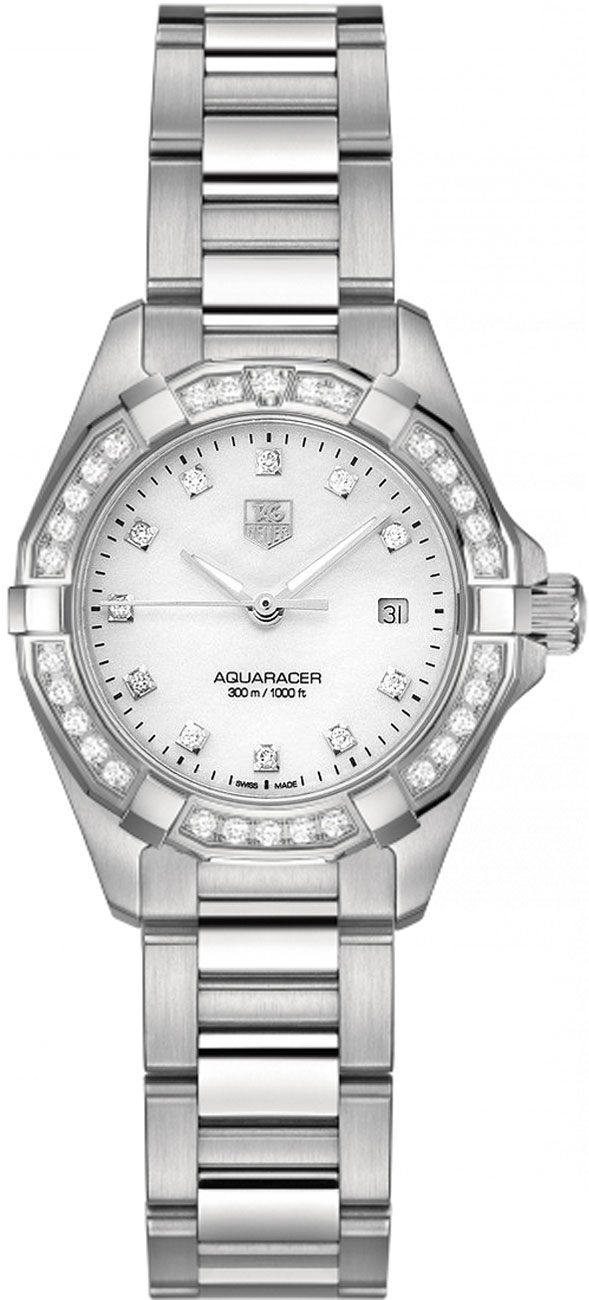 Tag Heuer Aquaracer Watches Ladies Pearl White Battery Operated Quartz WAY1414.BA0920 Watch 