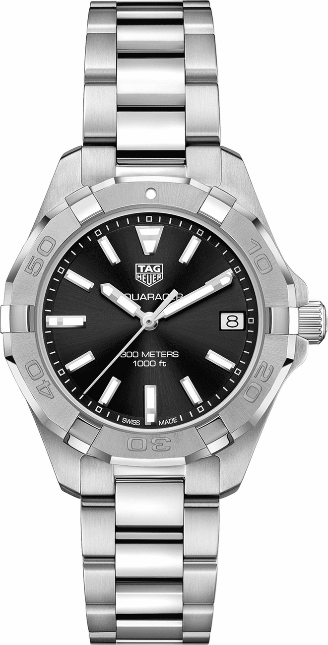 Tag Heuer Aquaracer 
Battery Operated Quartz Black Ladies Watch WBD1310.BA0740 