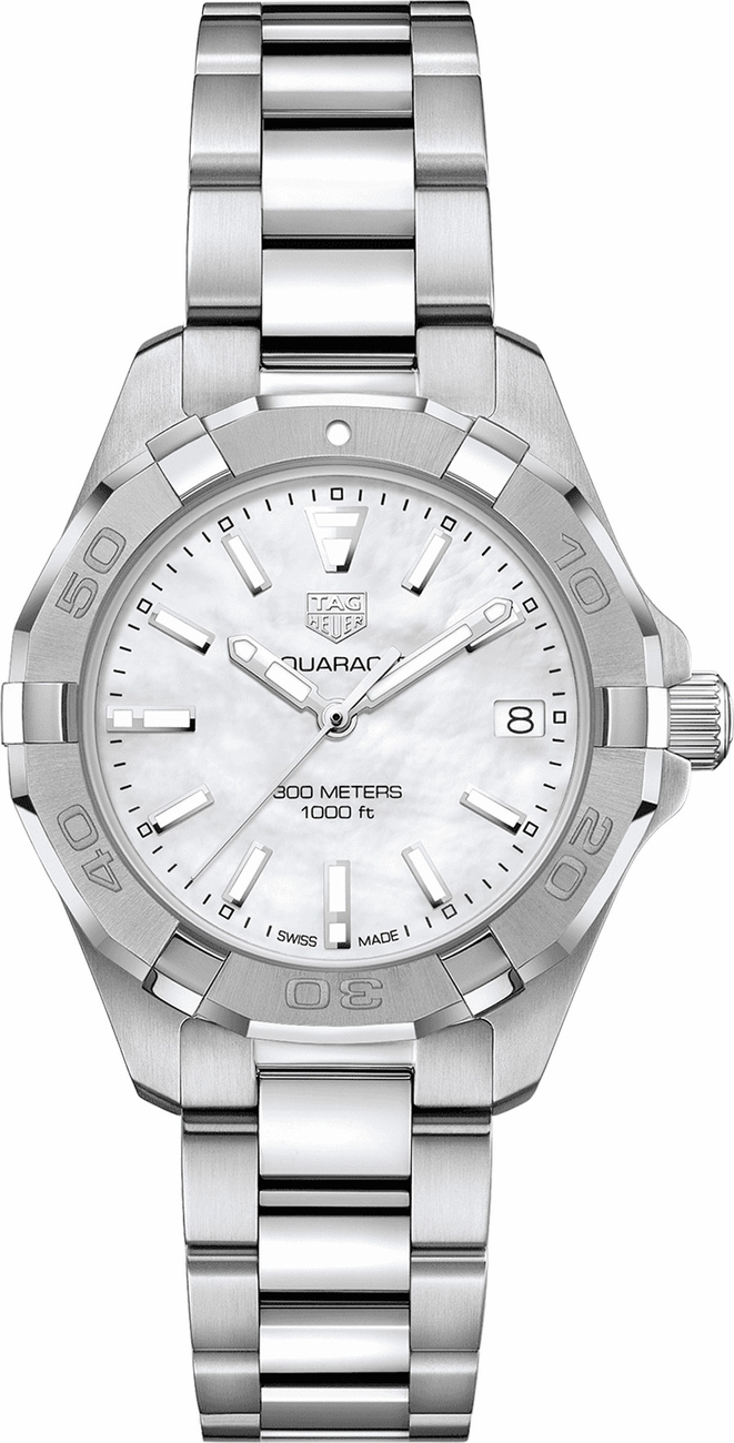 Tag Heuer Aquaracer 
Battery Operated Quartz White Ladies Watch WBD1311.BA0740 