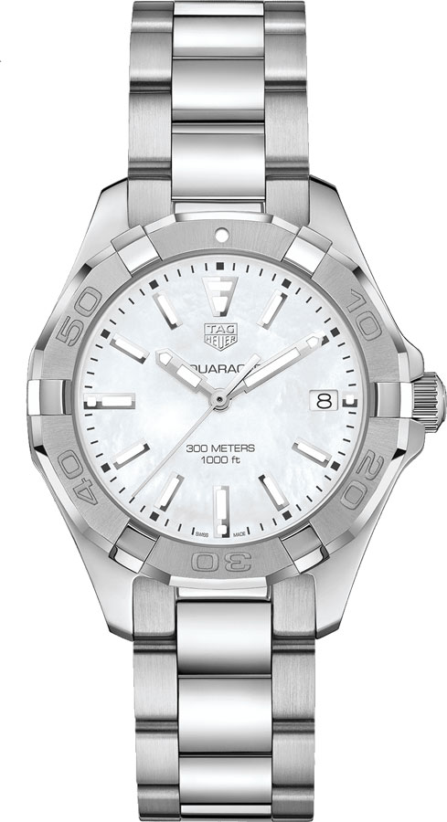 Tag Heuer Aquaracer 
Battery Operated Quartz White Ladies Watch WBD131A.BA0748 