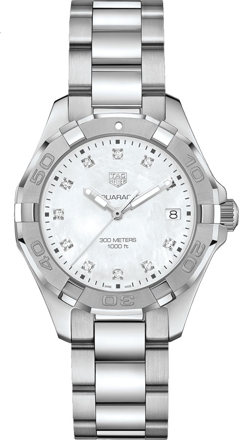 Tag Heuer Aquaracer 
Battery Operated Quartz White Ladies Watch WBD131B.BA0748 
