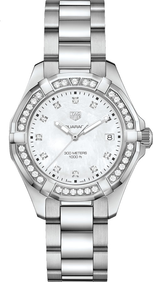 Tag Heuer Aquaracer Battery Operated Quartz White Ladies Watch WBD131C.BA0748 