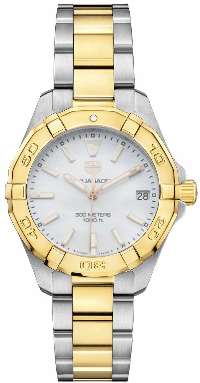 Tag Heuer Aquaracer Battery Operated Quartz White Ladies Watch WBD1320.BB0320 