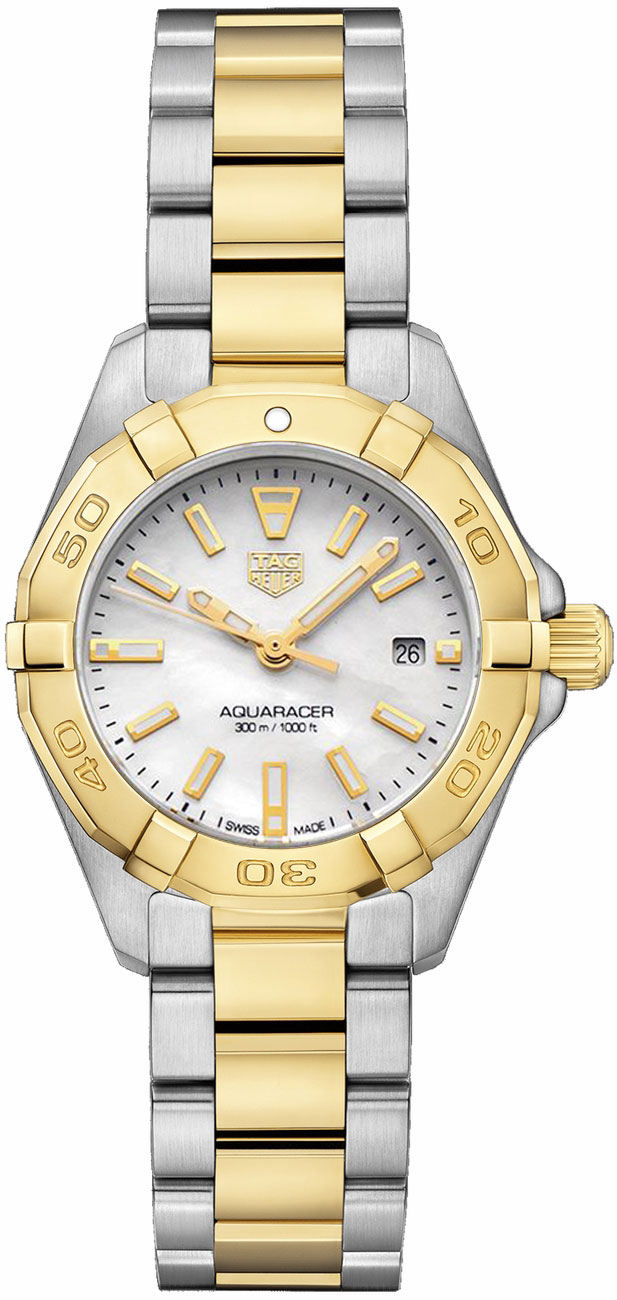 Tag Heuer Aquaracer Battery Operated Quartz White Ladies Watch WBD1420.BB0321 
