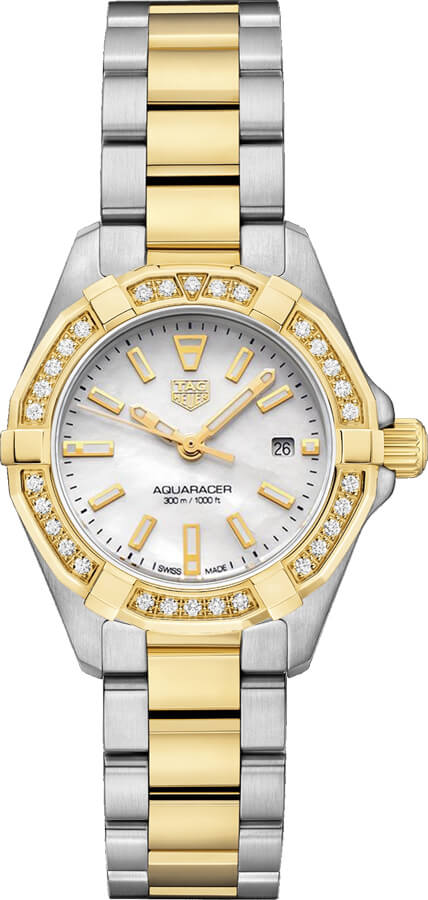 Tag Heuer Aquaracer Battery Operated Quartz Pearl White Ladies Watch WBD1421.BB0321 