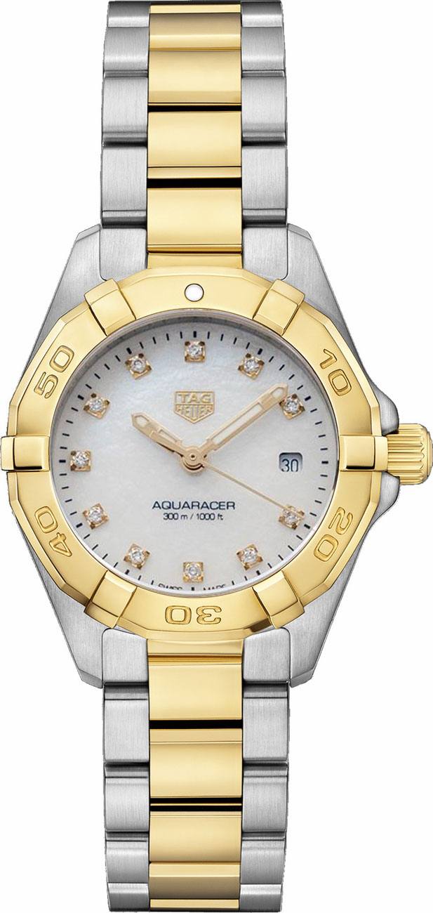 Tag Heuer Aquaracer Battery Operated Quartz White Ladies Watch WBD1422.BB0321 