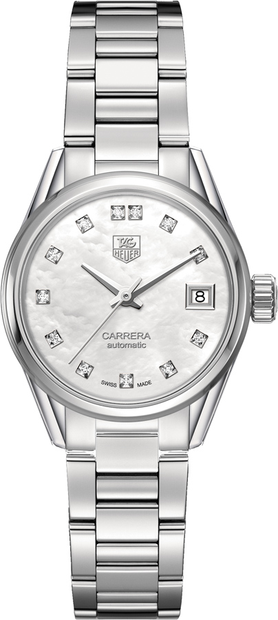 Tag Heuer Carrera Self winding Automatic Pearl White Ladies Watch WAR2414.BA0770 