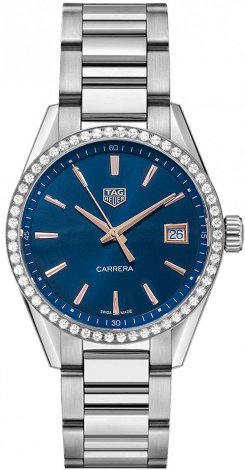 Tag Heuer Carrera Battery Operated Quartz Blue Ladies Watch WBK1317.BA0652 