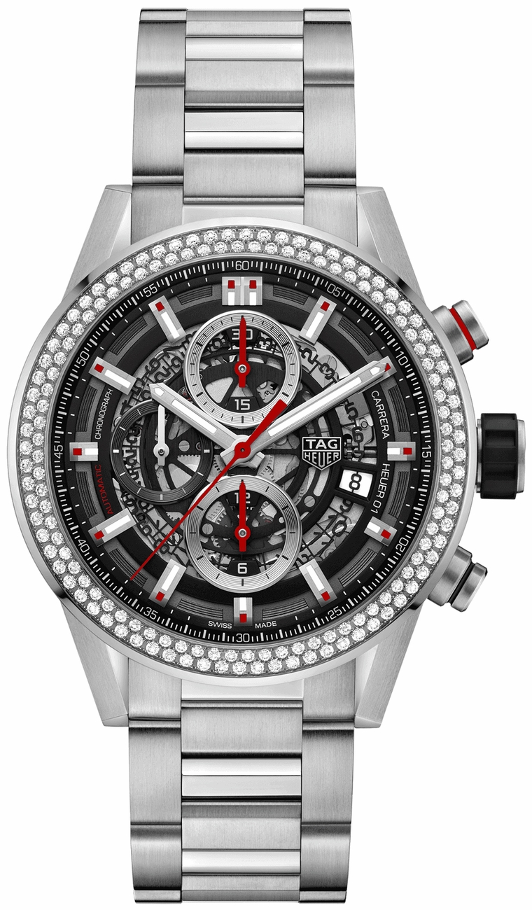 Tag Heuer Carrera Self winding Automatic Black Mens Watch CAR201P.BA0766 