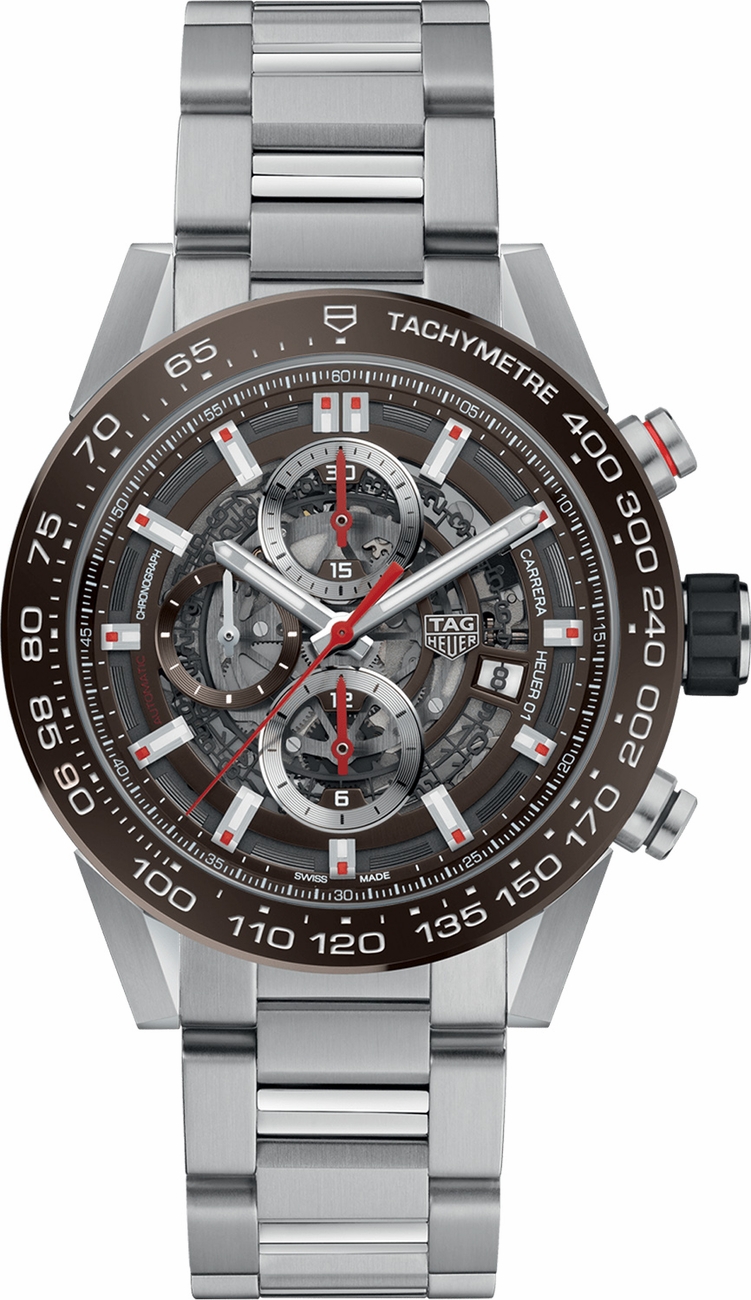 Tag Heuer Carrera Self winding Automatic Brown Mens Watch CAR201U.BA0766 
