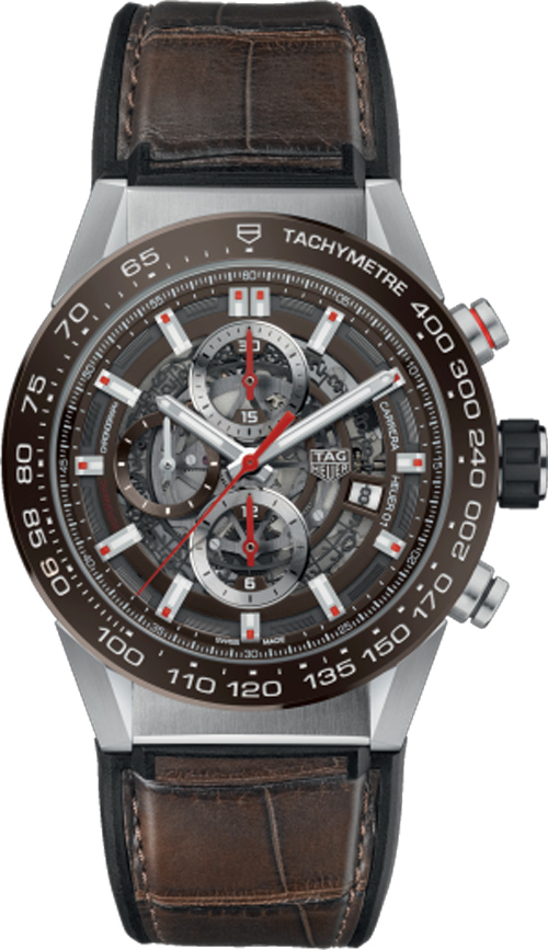 Tag Heuer Carrera Self winding Automatic Brown Mens Watch CAR201U.FC6405 